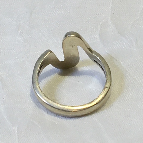 Mexico 925 Sterling Silver Zigzag Shape Ring - Picture 3 of 6